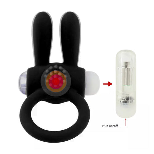 Bunny Ear Vibrating Cock Ring