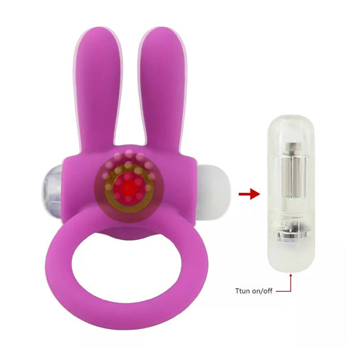 Bunny Ear Vibrating Cock Ring