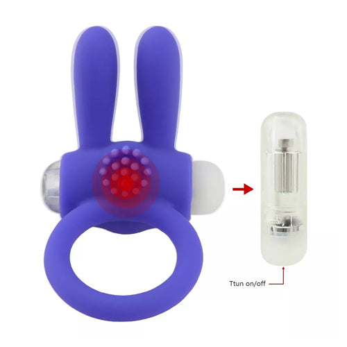 Bunny Ear Vibrating Cock Ring