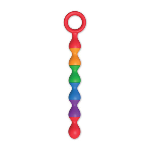 Rainbow Baller Beads Silicone Pleasure Beads