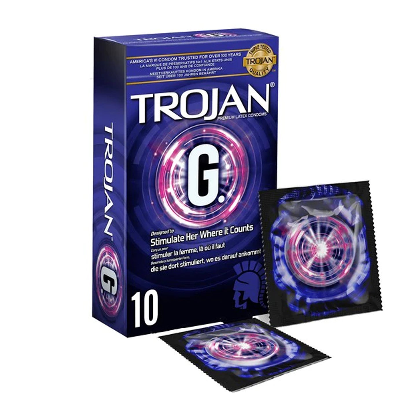 Trojan G-Spot Latex Condoms - 10pack