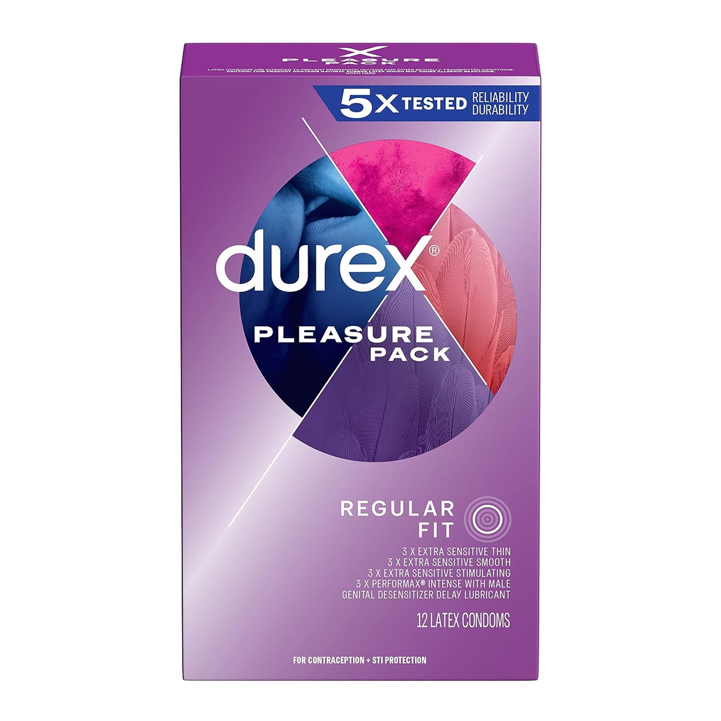 Durex Pleasure Pack Latex Condoms 12pack