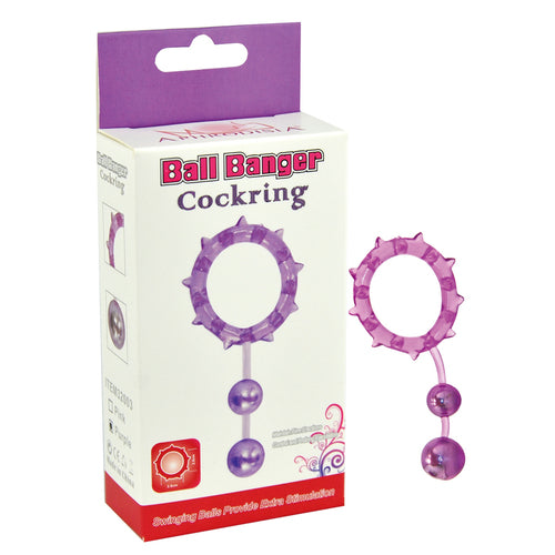 Ball Banger Cock Ring with 2 Balls