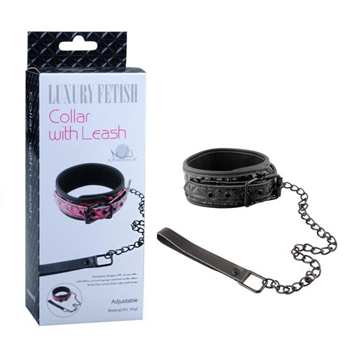 Luxury Fetish Collar with Leash
