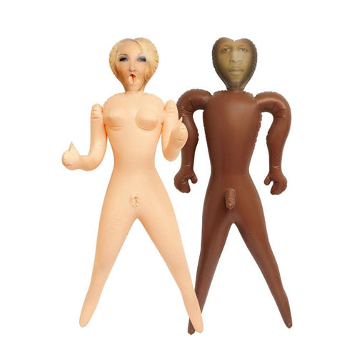 Blow Ups Interracial Cuckold Doll Set