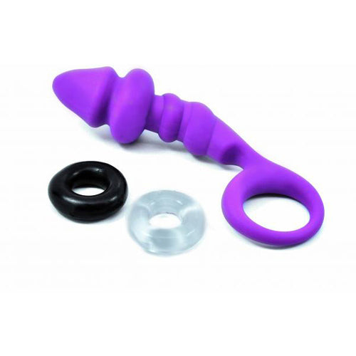 Purple Prostate Plug with C-Rings