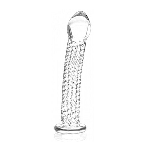 Twisted Texture Glass Dildo