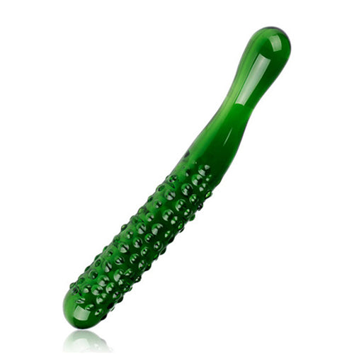 Crystal Cucumber Glass Butt Plug