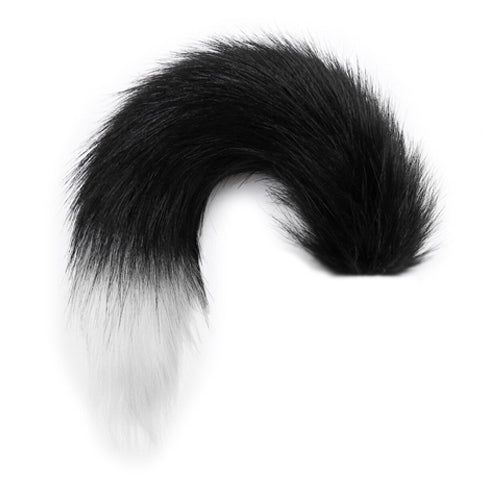Black and White Fox Tail Butt Plug
