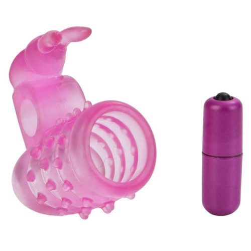 Basic Essentials Stretchy Vibrating Bunny Enhancer